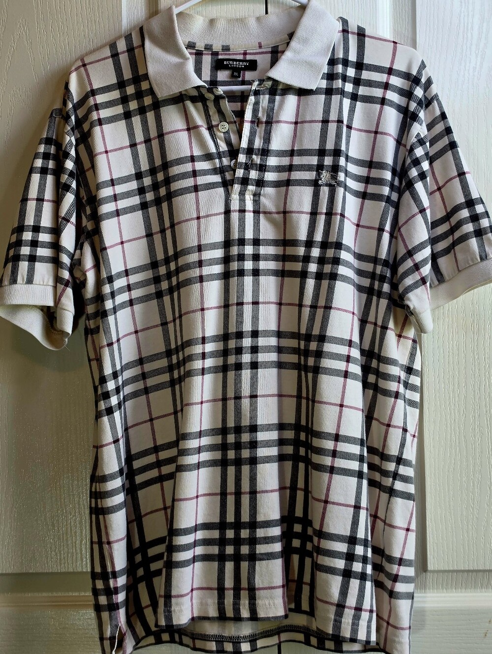 Burberry London Men's XL Nova Check Polo Shirr
